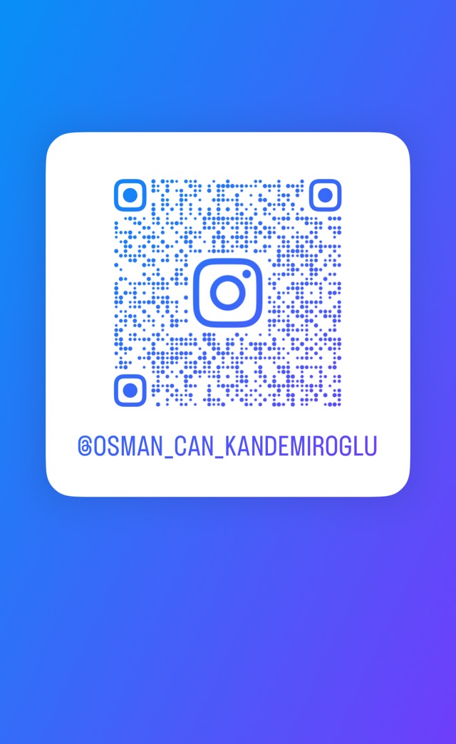 QR code linking to Osman Can Kandemiroglu's Instagram profile (@osman_can_kandemiroglu)